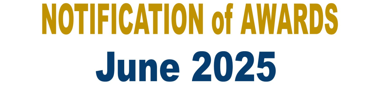 Approved Notification of Award – June 2025