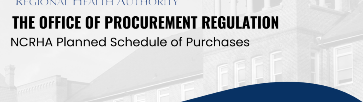 NCRHA Planned Schedule of Purchases